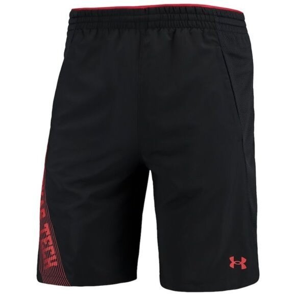 Under Armour Maryland Terrapins Sideline Woven Training Shorts in Black - Picture 2 of 5